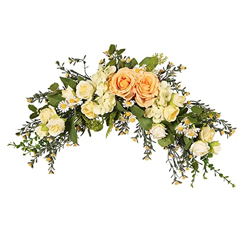 PawwJoy Blumengirlande, dekorative Girlande, Seidenrosen, Hochzeitsbogen, Blumen, Girlande für Tür, Wand, Sturz, Garten, Feier, Stil 1 PawwJoy Blumengirlande, dekorative Girlande, Seidenrosen, Hochzeitsbogen, Blumen, Girlande für Tür, Wand, Sturz, Garten, Feier, Stil 1 von PawwJoy