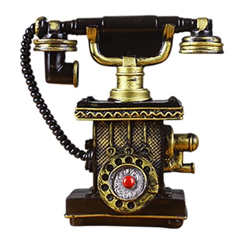 PawwJoy C01 Drehtelefon-Dekoration, Statue im europäischen Stil, antikes Telefonmodell, Figur für Wandregal, Café, Bar, Verzierung, 19 cm PawwJoy C01 Drehtelefon-Dekoration, Statue im europäischen Stil, antikes Telefonmodell, Figur für Wandregal, Café, Bar, Verzierung, 19 cm von PawwJoy