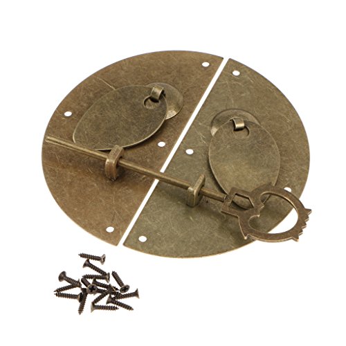 PawwJoy Chinesischer antiker Türklopfriegel mit Bolzen, 10,2 cm Schrank-/Schubladengriff, antikes Messing-Finish, Möbelgriff PawwJoy Chinesischer antiker Türklopfriegel mit Bolzen, 10,2 cm Schrank-/Schubladengriff, antikes Messing-Finish, Möbelgriff von PawwJoy