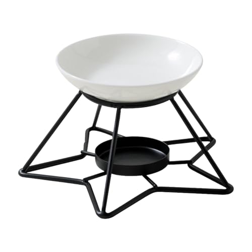 PawwJoy Duftlampe für ätherische Öle, Wachswärmer mit Keramikschale, Aroma-Teelichthalter, für Zuhause, Büro, Dekoration, 14,5 x 6,1 cm, schwarzer Sockel PawwJoy Duftlampe für ätherische Öle, Wachswärmer mit Keramikschale, Aroma-Teelichthalter, für Zuhause, Büro, Dekoration, 14,5 x 6,1 cm, schwarzer Sockel von PawwJoy