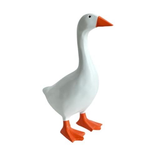 PawwJoy Goose Duck Schlüsselhalter Statue Tier Skulptur Schlüssel Aufbewahrung Aufhänger Organizer Schreibtisch Arbeitsplatte Dekoration 18 cm Harz ohne Sockel von PawwJoy