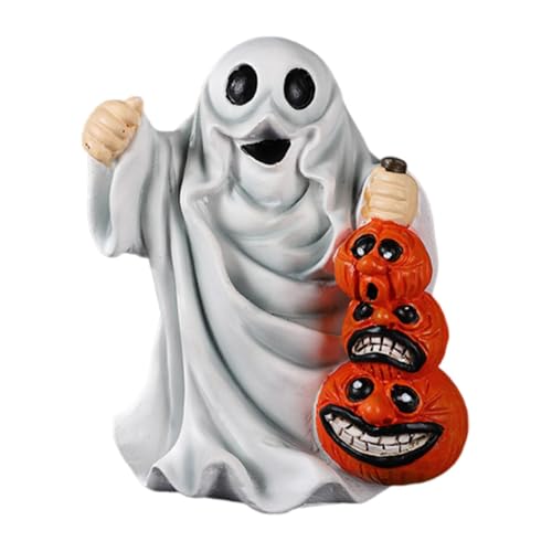 PawwJoy Halloween-Geisterstatue, Ornament, Kunstharz, handgefertigt, gruselig, niedlich, Desktop-Dekoration, wasserdicht, Landschaftsbauzubehör, Mehrzweck, Kürbis heben PawwJoy Halloween-Geisterstatue, Ornament, Kunstharz, handgefertigt, gruselig, niedlich, Desktop-Dekoration, wasserdicht, Landschaftsbauzubehör, Mehrzweck, Kürbis heben von PawwJoy