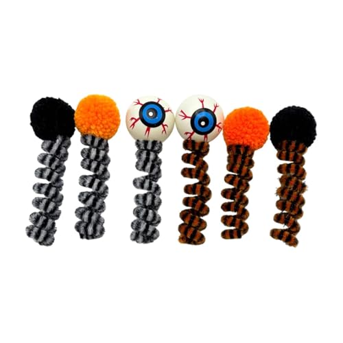 PawwJoy Halloween-Katzenspielzeug, 6 oder 8 Stück, interaktive Teaser-Dekoration für Hof, Schlafzimmer, Party, Training, Zuhause, 6 Stück PawwJoy Halloween-Katzenspielzeug, 6 oder 8 Stück, interaktive Teaser-Dekoration für Hof, Schlafzimmer, Party, Training, Zuhause, 6 Stück von PawwJoy