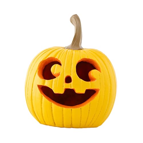 PawwJoy Halloween-Kürbis-Dekoration, künstlicher Kürbis, Tisch-Kollektion, künstliche Statue für Büro, Bauernhäuser, Wohnzimmer, 9,3 x 10,8 x 13 cm, Gelb PawwJoy Halloween-Kürbis-Dekoration, künstlicher Kürbis, Tisch-Kollektion, künstliche Statue für Büro, Bauernhäuser, Wohnzimmer, 9,3 x 10,8 x 13 cm, Gelb von PawwJoy