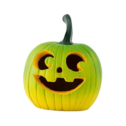 PawwJoy Halloween-Kürbis-Dekoration, künstlicher Kürbis, Tisch-Kollektion, künstliche Statue für Büro, Bauernhäuser, Wohnzimmer, 9,3 x 10,8 x 13 cm, Grün PawwJoy Halloween-Kürbis-Dekoration, künstlicher Kürbis, Tisch-Kollektion, künstliche Statue für Büro, Bauernhäuser, Wohnzimmer, 9,3 x 10,8 x 13 cm, Grün von PawwJoy