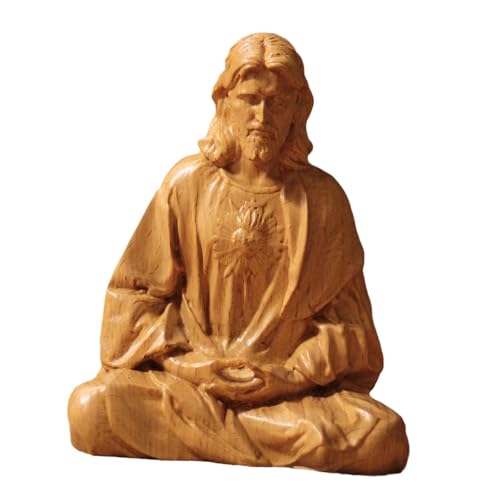 PawwJoy Handgefertigte Jesus-Statue aus Kunstharz, meditierende Jesus-Figur, religiöse Skulptur, Ornament, Ostern, Weihnachten, Schreibtisch-Dekoration für Zuhause, Regal-Dekoration, Stil a 15 cm PawwJoy Handgefertigte Jesus-Statue aus Kunstharz, meditierende Jesus-Figur, religiöse Skulptur, Ornament, Ostern, Weihnachten, Schreibtisch-Dekoration für Zuhause, Regal-Dekoration, Stil a 15 cm von PawwJoy