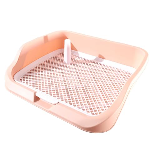 PawwJoy Haustier-Toiletten-Tablett mit erhöhtem Gehäuse, tragbares Haustier-Urinal für kleine und mittelgroße Hunde, leicht zu reinigendes Design, 54 x 45 x 13 cm von PawwJoy
