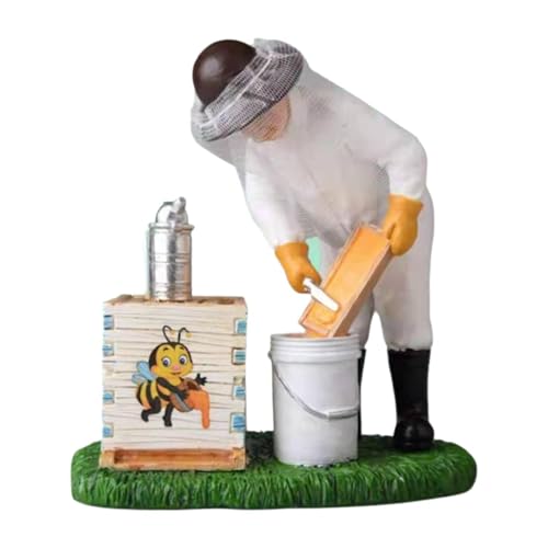 PawwJoy Imkerkunststatue, Kunstharzfigur, Skulptur, Ornament für Schreibtisch, Bienenfest, Honigladen, Bauernhaus, Kamin, Dekoration, Honigernte PawwJoy Imkerkunststatue, Kunstharzfigur, Skulptur, Ornament für Schreibtisch, Bienenfest, Honigladen, Bauernhaus, Kamin, Dekoration, Honigernte von PawwJoy