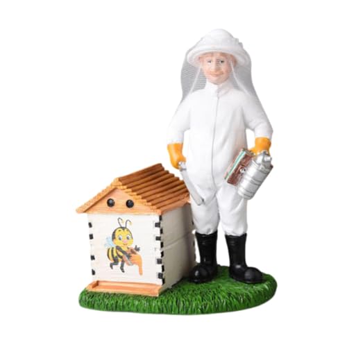 PawwJoy Imkerkunststatue, Kunstharzfigur, Skulptur, Ornament für Schreibtisch, Bienenfest, Honigladen, Bauernhaus, Kamin, Dekoration PawwJoy Imkerkunststatue, Kunstharzfigur, Skulptur, Ornament für Schreibtisch, Bienenfest, Honigladen, Bauernhaus, Kamin, Dekoration von PawwJoy