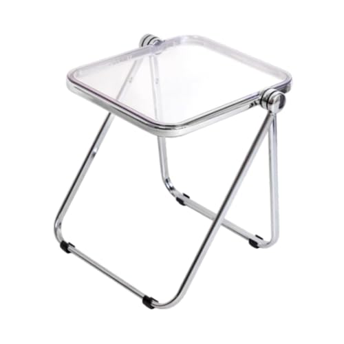 PawwJoy Klappbarer Tabletttisch, kleiner Klapptisch mit rutschfesten Füßen, Acryl, tragbarer Tisch, 35 x 40 x 44 cm, für Wohnheim, Büro, Schlafzimmer, transparent PawwJoy Klappbarer Tabletttisch, kleiner Klapptisch mit rutschfesten Füßen, Acryl, tragbarer Tisch, 35 x 40 x 44 cm, für Wohnheim, Büro, Schlafzimmer, transparent von PawwJoy