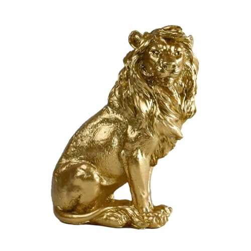 PawwJoy Kleine Löwenstatue, Skulptur, Heimdekoration, Basteln, moderne Dekoration, Ornament für Couchtisch, Büro, Wohnzimmer, Nachttisch, Gold PawwJoy Kleine Löwenstatue, Skulptur, Heimdekoration, Basteln, moderne Dekoration, Ornament für Couchtisch, Büro, Wohnzimmer, Nachttisch, Gold von PawwJoy