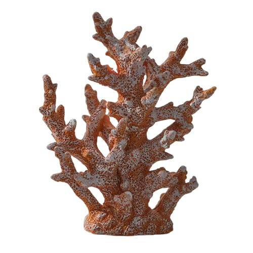PawwJoy Künstliche Korallen-Tank-Dekoration, Korallenstatue, Kunstharz, Aquarium-Ornament, Schreibtisch-Dekoration für Bücherregal, 19 x 8 x 24 cm, Orange PawwJoy Künstliche Korallen-Tank-Dekoration, Korallenstatue, Kunstharz, Aquarium-Ornament, Schreibtisch-Dekoration für Bücherregal, 19 x 8 x 24 cm, Orange von PawwJoy
