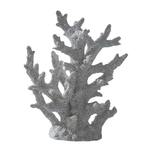 PawwJoy Künstliche Korallen-Tank-Dekoration, Korallenstatue, Kunstharz, Aquarium-Ornament, Schreibtisch-Dekoration für Bücherregal, 19 x 8 x 24 cm, Weiß PawwJoy Künstliche Korallen-Tank-Dekoration, Korallenstatue, Kunstharz, Aquarium-Ornament, Schreibtisch-Dekoration für Bücherregal, 19 x 8 x 24 cm, Weiß von PawwJoy