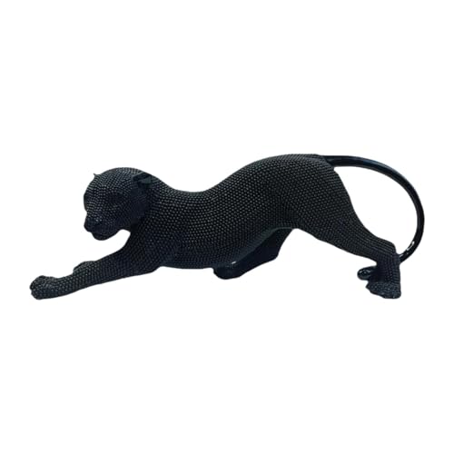 PawwJoy Leopardenstatue, Tierskulptur, Kunstharz, 39 x 10 x 13 cm, Schreibtisch-Dekoration für Zuhause, Büro, Regal, Dekoration, Schwarz PawwJoy Leopardenstatue, Tierskulptur, Kunstharz, 39 x 10 x 13 cm, Schreibtisch-Dekoration für Zuhause, Büro, Regal, Dekoration, Schwarz von PawwJoy
