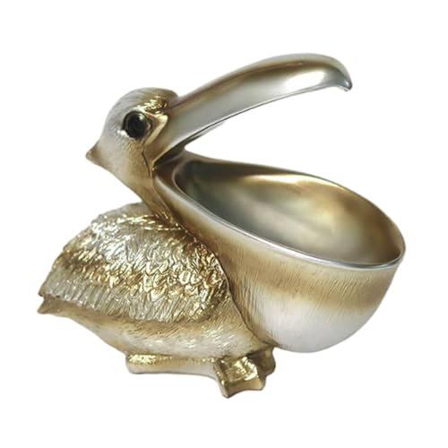 PawwJoy Pelikan-Figur, Tierskulptur, modern, kreativ, Schreibtisch-Ornament, Schreibtisch-Ablagetablett für Esstisch, Schrank, Heimdekoration, 12 x 21,5 x 21 cm, Graugold PawwJoy Pelikan-Figur, Tierskulptur, modern, kreativ, Schreibtisch-Ornament, Schreibtisch-Ablagetablett für Esstisch, Schrank, Heimdekoration, 12 x 21,5 x 21 cm, Graugold von PawwJoy