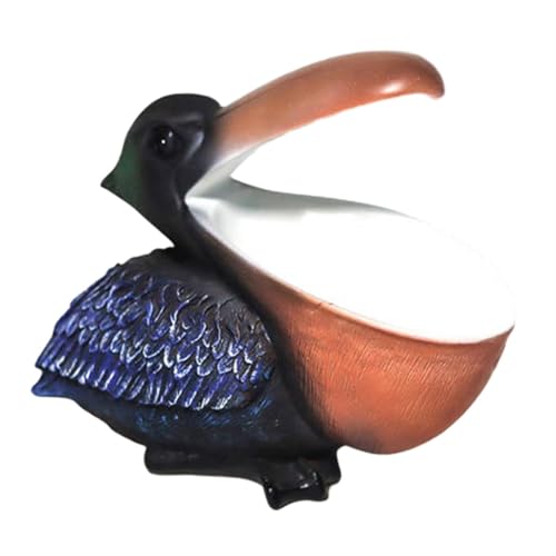PawwJoy Pelikan-Figur, Tierskulptur, modern, kreativ, Schreibtisch-Ornament, Schreibtisch-Aufbewahrungstablett für Esstisch, Schrank, Heimdekoration, 12 x 21,5 x 21 cm, Dunkelblau PawwJoy Pelikan-Figur, Tierskulptur, modern, kreativ, Schreibtisch-Ornament, Schreibtisch-Aufbewahrungstablett für Esstisch, Schrank, Heimdekoration, 12 x 21,5 x 21 cm, Dunkelblau von PawwJoy