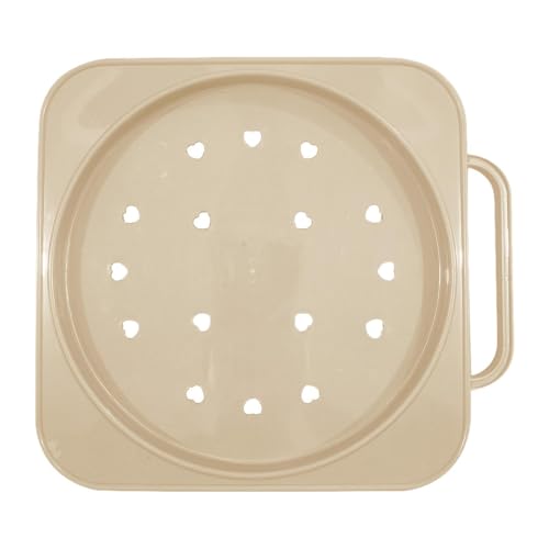PawwJoy Pflanzenhalter mit Rädern mit Propangas-Zylinderboden und fester Ablage für den Außenbereich, 31,2 x 27,7 cm, mobiles Tablett mit 360-Grad-Rollen für Gartentöpfe und Gastanks, Beige von PawwJoy