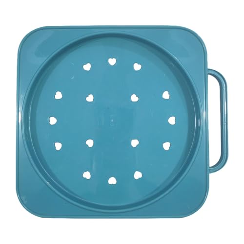 PawwJoy Pflanzenhalter mit Rädern mit Propangas-Zylinderboden und fester Ablage für den Außenbereich, 31,2 x 27,7 cm, mobiles Tablett mit 360-Grad-Rollen für Gartentöpfe und Gastanks, Blau von PawwJoy