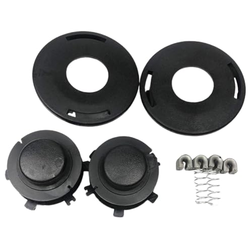 PawwJoy Trimmer Top Rebuild Kit mit 2 Spulen 2 Abdeckungen 2 Federn 4 Ösen für FS44 FS55 FS80 FS83 FS85 FS90 FS100 FS110 FS120 Rasentrimmer von PawwJoy