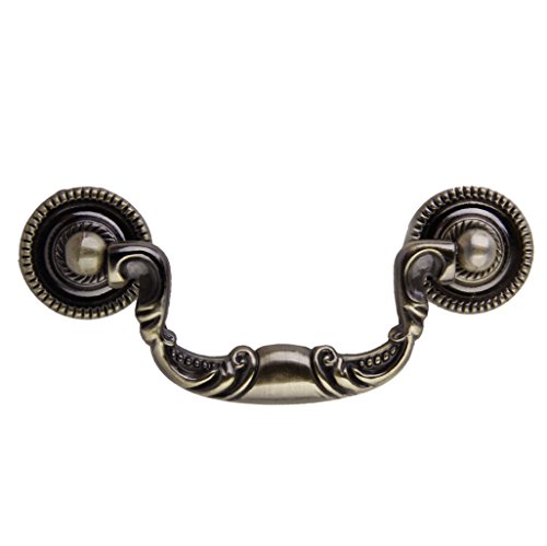 PawwJoy Vintage Griff für Schrank, Schublade, antikes Messing, 96 mm, Mitte zu Mitte Möbelbeschläge PawwJoy Vintage Griff für Schrank, Schublade, antikes Messing, 96 mm, Mitte zu Mitte Möbelbeschläge von PawwJoy