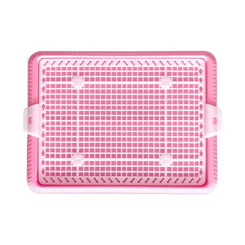 Puppy Pee Pad Halter Hund Töpfchen Pfanne Mesh Training Tablett Töpfchentrainer Ecke für kleine Hunde (46 x 33 x 2,2 cm) von PawwJoy