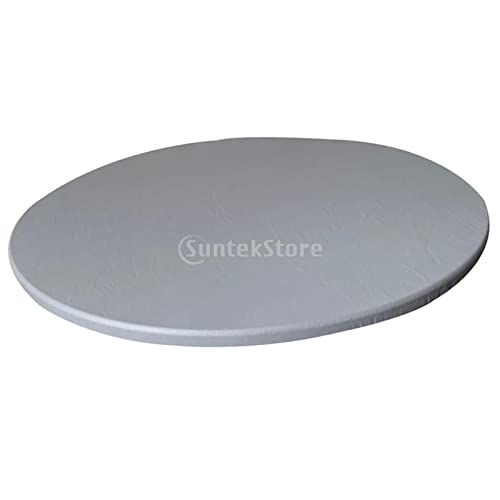 Runde Tischdecke mit elastischen Kanten, für Party, Grill, Catering, Outdoor, Innenbereich, 120 cm, Grau-Grau Runde Tischdecke mit elastischen Kanten, für Party, Grill, Catering, Outdoor, Innenbereich, 120 cm, Grau-Grau von PawwJoy