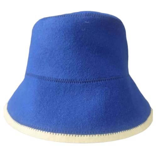 Saunahut Wollfilz Kopfschutz Hitzebeständig Hut für russische Spa Finnische Sauna Herren Damen 18,0 cm Höhe - Blau Saunahut Wollfilz Kopfschutz Hitzebeständig Hut für russische Spa Finnische Sauna Herren Damen 18,0 cm Höhe - Blau von PawwJoy