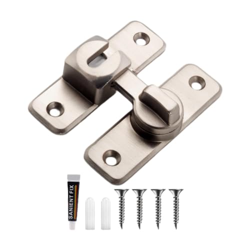 Scheunentürschloss, universal, Zinklegierung, Hardware mit Schrauben für Schiebetüren, Kleiderschrank, Büro, Garage, Hotel, Zuhause, Sicherheit, 8,9 x 5,7 cm, Silber Scheunentürschloss, universal, Zinklegierung, Hardware mit Schrauben für Schiebetüren, Kleiderschrank, Büro, Garage, Hotel, Zuhause, Sicherheit, 8,9 x 5,7 cm, Silber von PawwJoy