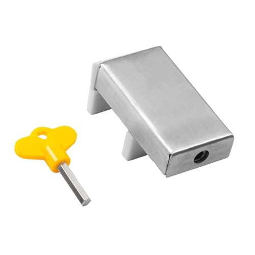 Schiebefensterschloss mit Schlüssel, Premium-Aluminiumlegierung, Hardware-Begrenzer, einfach zu installieren, Fenster-Stopper, rechteckig von PawwJoy