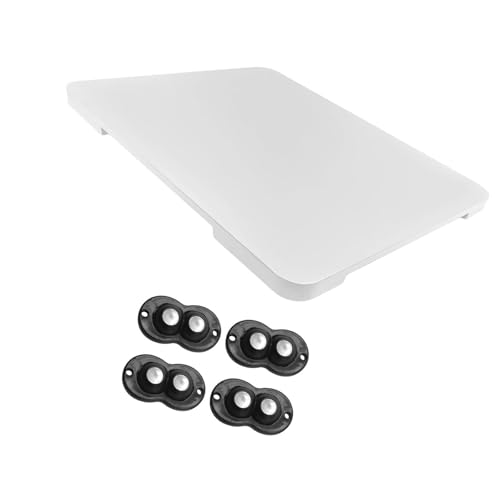 Schiebertablett für Kaffeemaschinen, Holzgeräte-Schieber für Reiskocher, Luftfritteuse, Toaster, 40 x 32,5 x 1,5 cm, Küchenorganizer, Weiß Schiebertablett für Kaffeemaschinen, Holzgeräte-Schieber für Reiskocher, Luftfritteuse, Toaster, 40 x 32,5 x 1,5 cm, Küchenorganizer, Weiß von PawwJoy