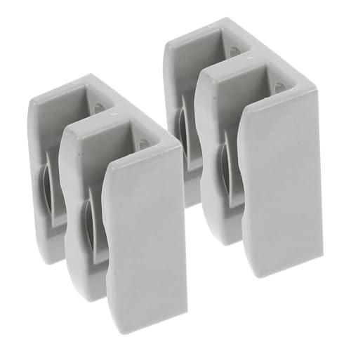 Schiebetürstopper, Türführung für die Montage an der Unterseite, für reibungslose Installation im Badezimmer, graues PP-Material, kompatibel mit 6–8 mm, 2 Stück von PawwJoy