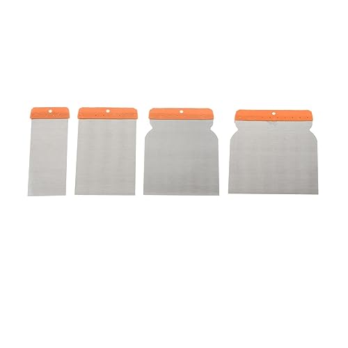 Spachtelmesser-Set aus Edelstahl für Gipswandreparatur, 4 Größen (3,9–10,7 cm), Trockenbau-Schaber, Werkzeuge zum Spachteln, Fugenmasse, Malen, 4 Stück von PawwJoy