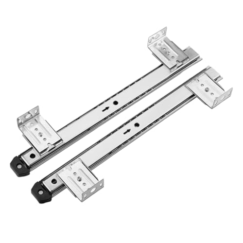 Tastaturablage, Gleitschienen-Set, 35 cm, robuste Stahlschiene mit verstellbarer Höhe, Halterung, Schrank, Möbel, Hardware, 35 mm, Silber, 5 Höhen von PawwJoy
