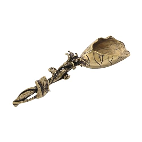 Teelöffel aus Messing, Lotusornament, traditionell, handgefertigt, Mehrzweck, elegante Heimdekoration, dekorativer Teelöffel Teelöffel aus Messing, Lotusornament, traditionell, handgefertigt, Mehrzweck, elegante Heimdekoration, dekorativer Teelöffel von PawwJoy