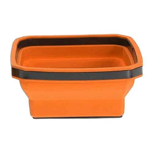 Tragbares, faltbares Tablett zur Aufbewahrung von kleinen Werkzeugen und Schrauben, 11,2 x 5,1 cm, Silikon-Teile-Organizer mit faltbarem Design für Werkstatt-Organisation, Orange von PawwJoy