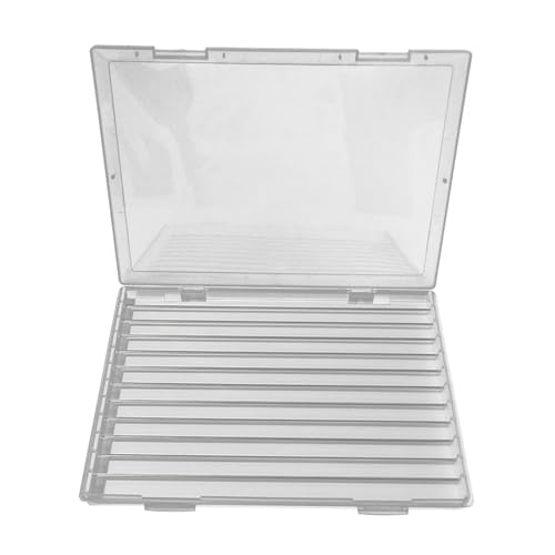 Transparente Acryl-Aufbewahrungsbox für Perlen und Schmuck, mit Edelstahlstäben, extra groß von PawwJoy