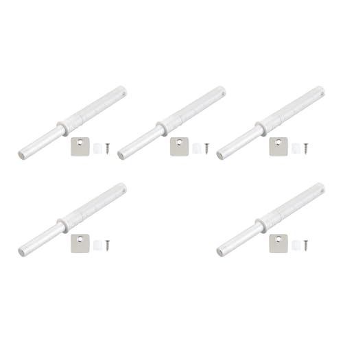 Türriegel zum Öffnen, zum Öffnen, zum Öffnen, für Kleiderschrank, Küche, Wohnmobil, 5er-Set, Weiß von PawwJoy