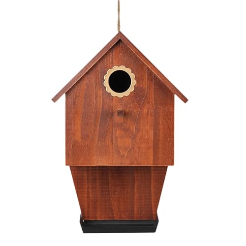 Vogelhaus aus Holz zum Aufhängen, wetterfest, für den Außenbereich, Garten, Terrasse, Dekoration für kleine Vögel Vogelhaus aus Holz zum Aufhängen, wetterfest, für den Außenbereich, Garten, Terrasse, Dekoration für kleine Vögel von PawwJoy