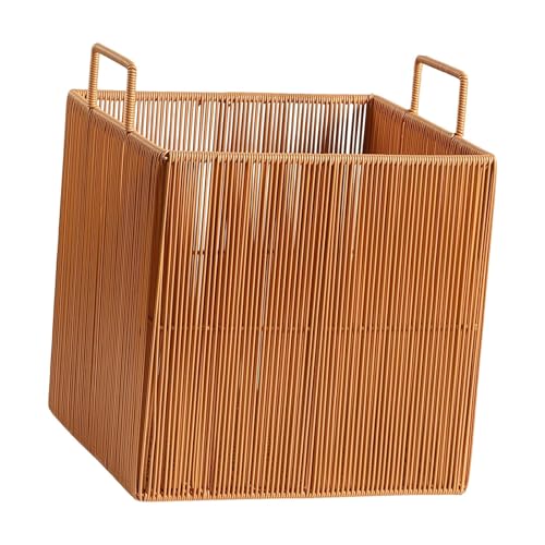 Wäschekorb mit Griffen, handgewebter Aufbewahrungs-Organizer für Kinderzimmer, Spielzimmer, Schlafzimmer, Kleidung, Spielzeug, 32 x 32 x 39 cm Wäschekorb mit Griffen, handgewebter Aufbewahrungs-Organizer für Kinderzimmer, Spielzimmer, Schlafzimmer, Kleidung, Spielzeug, 32 x 32 x 39 cm von PawwJoy