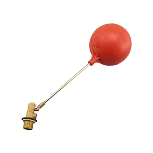 Wassertank-Schwimmerventil, Messing, automatische Abschaltung, schwimmender Kugelhahn für WC-Spülkasten, Teich, kleine Schwimmbäder, 1,3 cm, DN15, Rot - 1,3 cm DN15, Rot von PawwJoy
