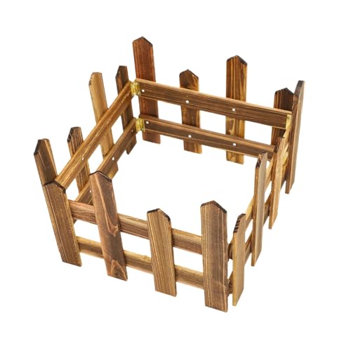 Weihnachtsbaum-Zäune, Gartenzäune, einfach zu montieren, Weihnachtsbaum-Barrieren, Party-Dekorationen für Hochzeits-Haustiere, Kaffeefarbe, 4 Stück von PawwJoy