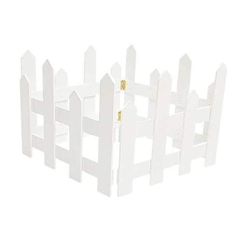 Weihnachtsbaum-Zäune, Gartenzäune, einfach zu montieren, Weihnachtsbaum-Barrieren, Party-Dekorationen für Hochzeits-Haustiere, Weiß, 4 Stück von PawwJoy