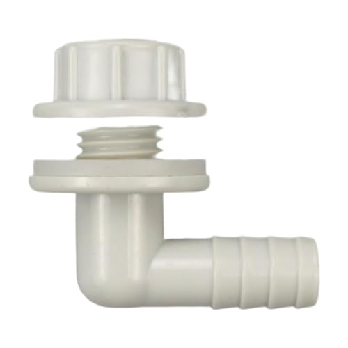 Winkelverbinder, Schlauchtülle, 90 Grad Winkel, Rohrverbinder für Aquarien, Wassertanks, Entwässerungssysteme, PP-Material, 5 x 5,6 x 3,8 cm, Grau von PawwJoy