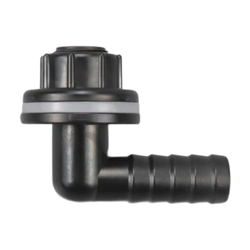 Winkelverbinder, Schlauchtülle, 90 Grad Winkel, Rohrverbinder für Aquarien, Wassertanks und Entwässerungssysteme, PP-Material, 5 x 5,6 x 3,8 cm, Schwarz von PawwJoy