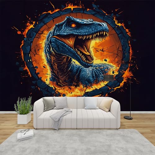 PaxGloz Fototapete Dinosaurier Tapete Jurassic Tapeten Vliestapete Modern Wandtapete Wohnzimmer Schlafzimmer Kinderzimmer Wanddeko Motivtapeten 150 x 105 cm (B x H) von PaxGloz