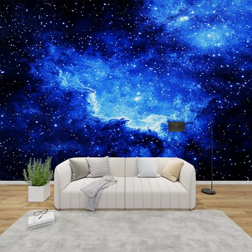PaxGloz Fototapete Sterne Und Galaxie Tapete Universum Sternenhimmel Tapeten Vliestapete Modern Wandtapete Wohnzimmer Schlafzimmer Kinderzimmer Wanddeko Motivtapeten 350 x 256 cm (B x H) von PaxGloz