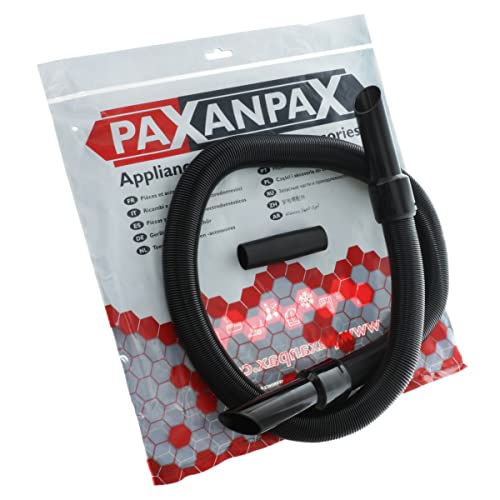 Paxanpax 35-UN-97 Universal-Verlängerungsschlauch für Staubsauger (32 mm kompatibel, dehnbar bis 6 m), Schwarz von Paxanpax