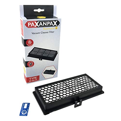 Paxanpax PFC1061 Anti-Geruchs-Staubsaugerfilter mit Zeitstreifenanzeige für Miele SF-AA30 9616080, S300, S2000, S7000, Schwarz von Paxanpax