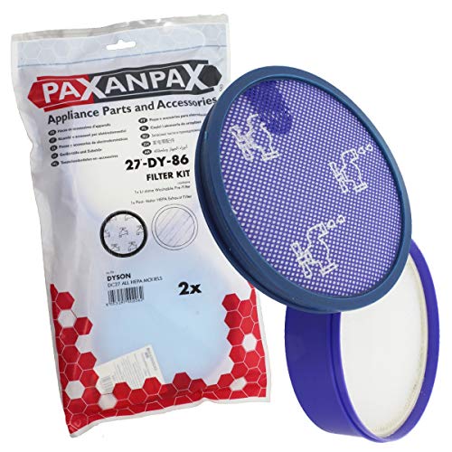 Paxanpax PFC394 kompatibles Filter-Set für Dyson DC27 (2 Stück), weiß von Paxanpax