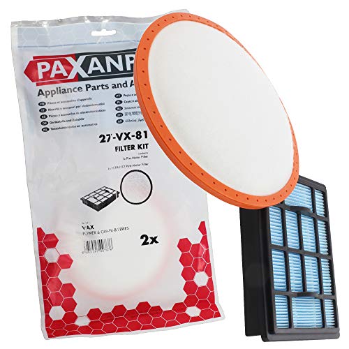 Paxanpax PFC563 kompatibles HEPA-Filter-Set für Vax Power 6 C89-P6-B Serie, weiß von Paxanpax